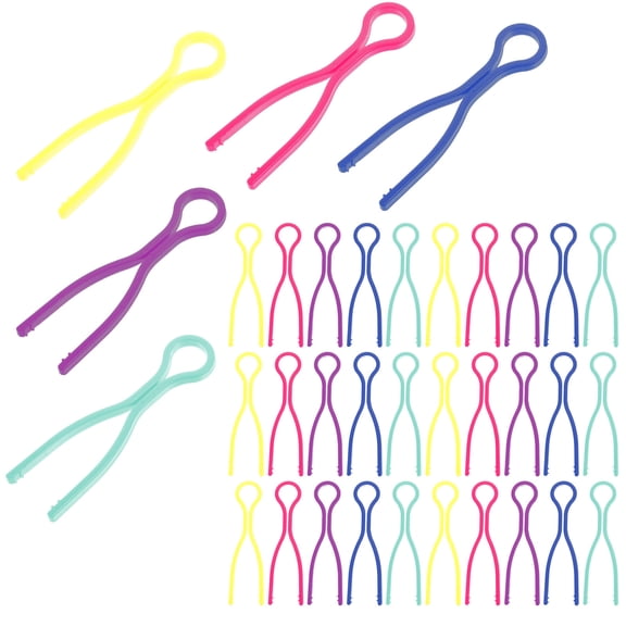 QIFULL 50Pcs Bobbin Spool Organizer Assorted Color Prevent Winding and Knotting of Bobbin Threads Sewing Accessories