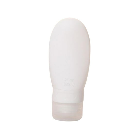 Silic Travel Bottle, Leak ,Empty, Traveling Size, Squeezable, Refillable Liquid Container for Cosmetic Perfume Soap Body Wash , White