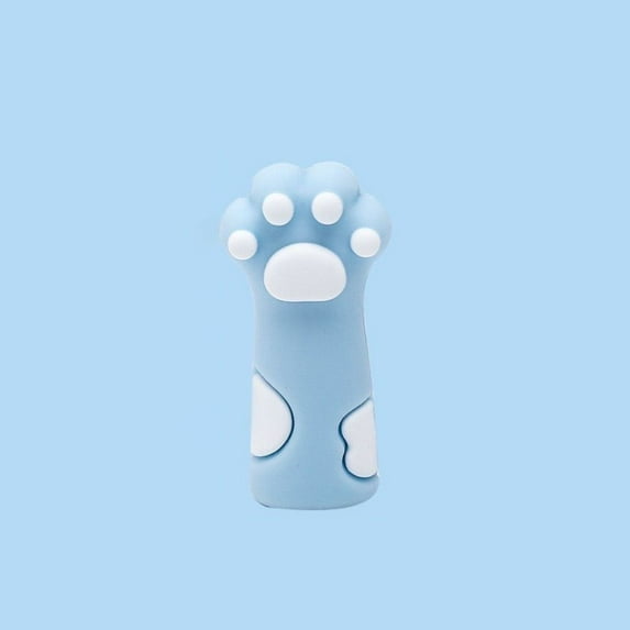 Silica Gel Cute Student Supplies Cat Claw Pencil Cap Pen Cap Pencil Extender Pencil Protective Cover BLUE