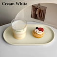 thumbnail image 1 of Silica Gel Decorative Tray, Appetizer Serving Tray, Party Serving Relish Trays and Platters Jewelry Dish Cosmetics Organizer Bathroom Clutter Serving Platter Small Storage Tray, Oval, 1 of 7