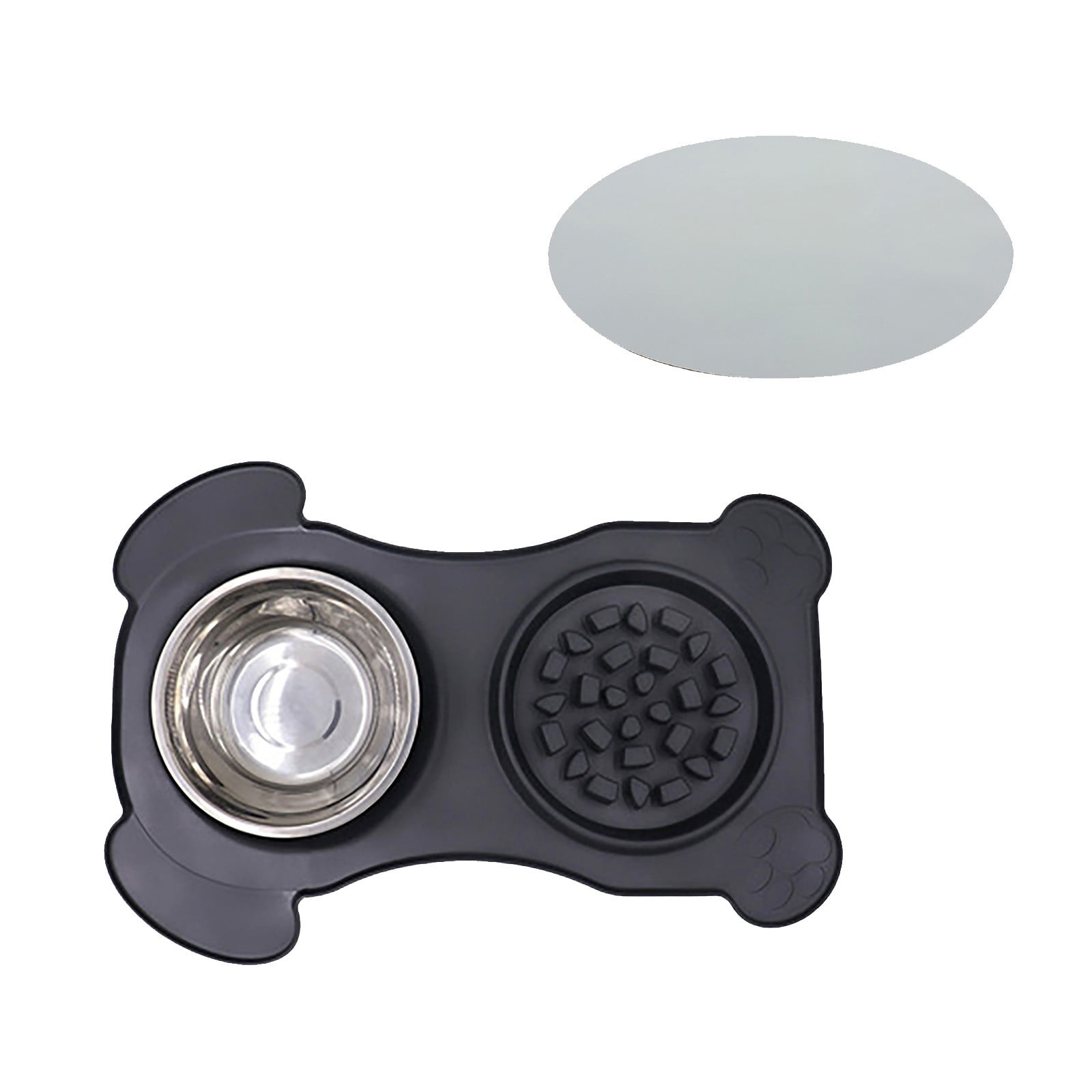Silica Gel Integrated Pet Dog Shaped Plate And Mat Antichoking Double