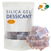 Livease 55 Pack 5 Gram Silica Gel Packets, Color-Indicating, Rechargeable Food Safe Desiccants