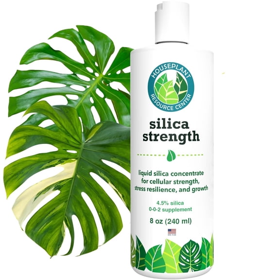 Silica Strength Liquid Silica Supplement 4.5% Potassium Silicate for Houseplants Builds Stronger Stems, Healthier Leaves & Stress Resilience 8 oz Concentrate Makes 96 Gallons