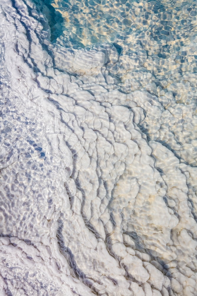 Silica deposits in water by The Svartsengi Geothermal Power Plant near the Blue Lagoon bathing pools Iceland Canvas Art - Panoramic Images (36 x 12)