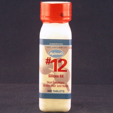Silicea 6x #12 Hair Skin and Nails By Hylands - 500 Tablets