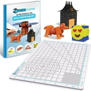 Silicon 3D Pen Mat Starter - Transparent 9 x 7 inches Templates for Kids, Adult Compatible Stencils Book