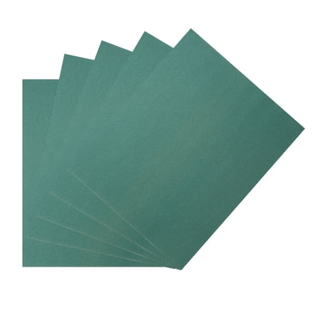 Uxcell 320Grits Carbide Sandpaper Wet Dry Sanding Paper Silicon Green 5pcs