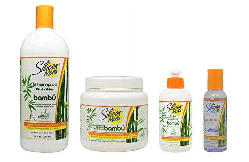 Silicon Mix Bambu Shampoo & Treatment 36oz & Leave-in 8oz & Polisher 4oz "Set"