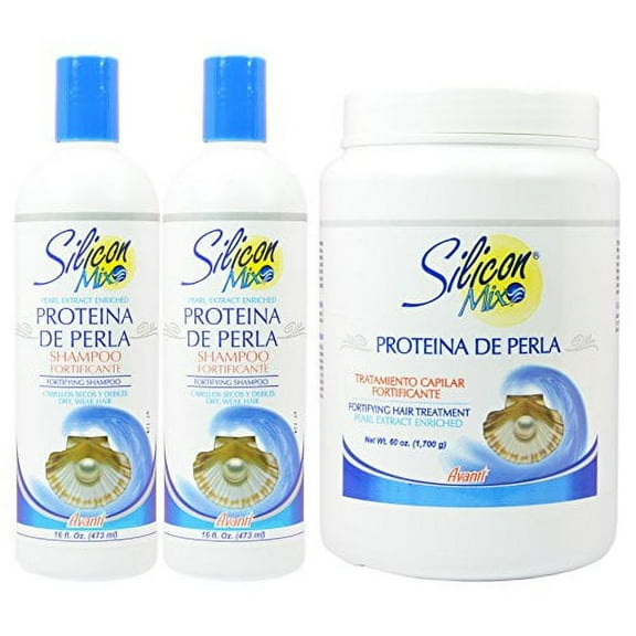 Silicon Mix Protieina De Perla Shampoo 16oz (Pack of 2) & Treatment 60oz "Set"