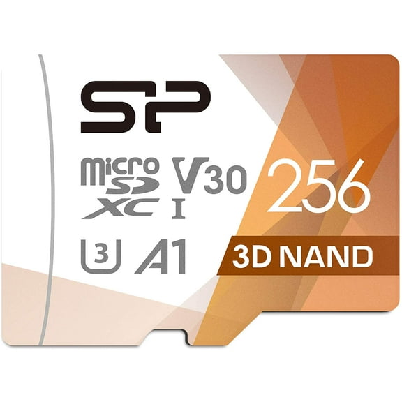 Silicon Power 256GB Micro SD Card U3 SDXC Up to 100MB/s High Speed Memory Card with Adapter for Nintendo-Switch, Cams and Drones