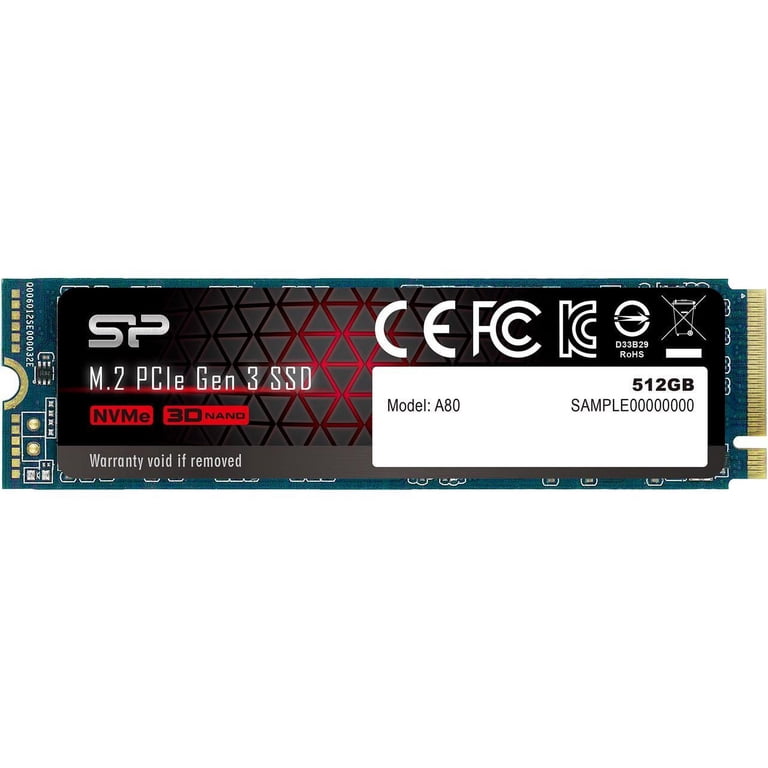 Silicon Power 512GB NVMe M.2 2280 PCIe Gen3 x4 TLC R/W up to 3,400