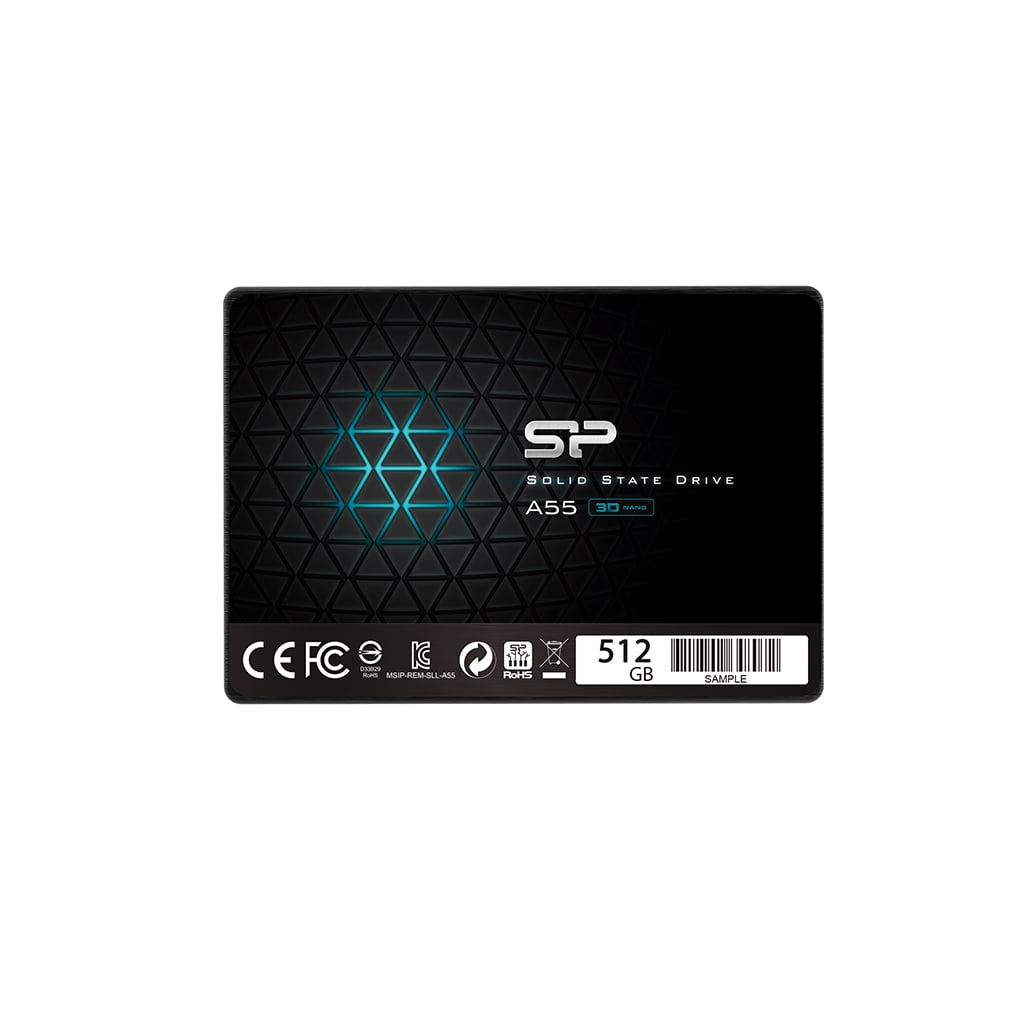 Silicon Power-512GB SSD 3D NAND A55 SLC Cache Performance Boost