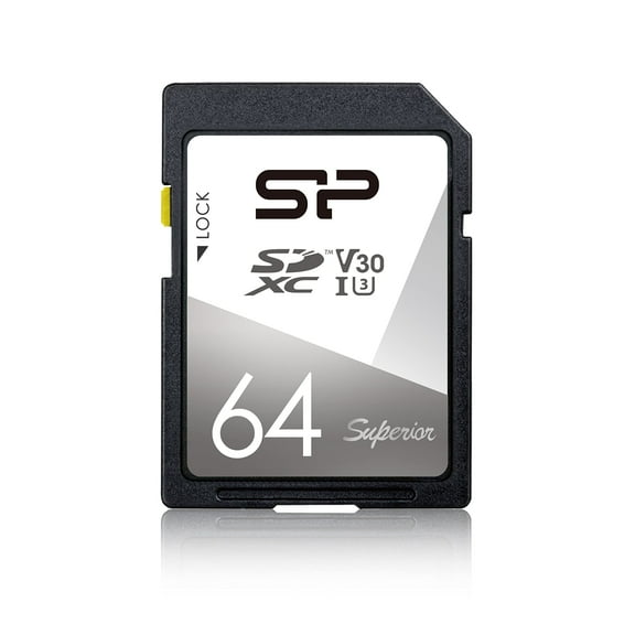 Silicon Power 64GB UHS-1 U3 V30 Superior SDXC Memory Card