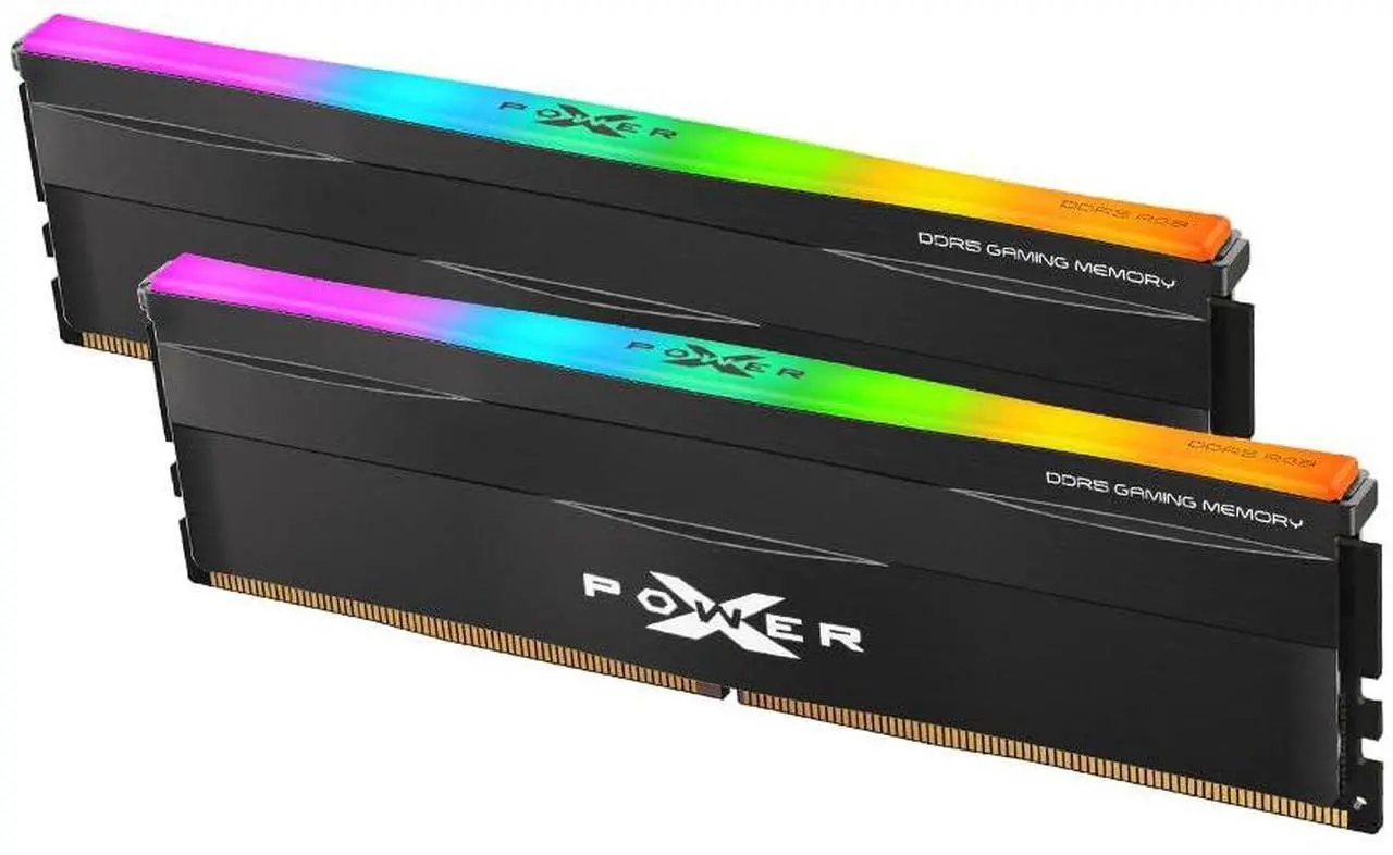 Silicon Power DDR5 32GB (2x16GB) Zenith RGB 6000MT/s (PC5-48000) 288-pin CL36 1.35V UDIMM Desktop Memory Module RAM SP032GXLWU60FFDF Black