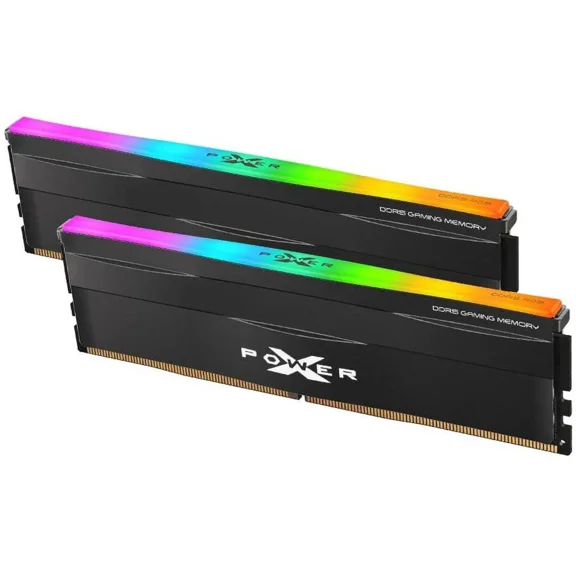 Silicon Power DDR5 32GB (2x16GB) Zenith RGB 6000MT/s (PC5-48000) 288-pin CL36 1.35V UDIMM Desktop Memory Module RAM SP032GXLWU60FFDF Black