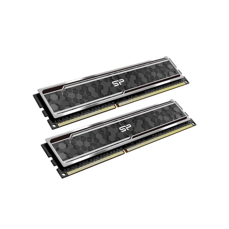 Silicon Power Gaming DDR4 16GB Kit (2 x 8GB) 3600MHz (PC4 28800) C18 Desktop Memory Module Ram with Heatsink Camouflage Grey (SP016GXLZU360BDAJ5)
