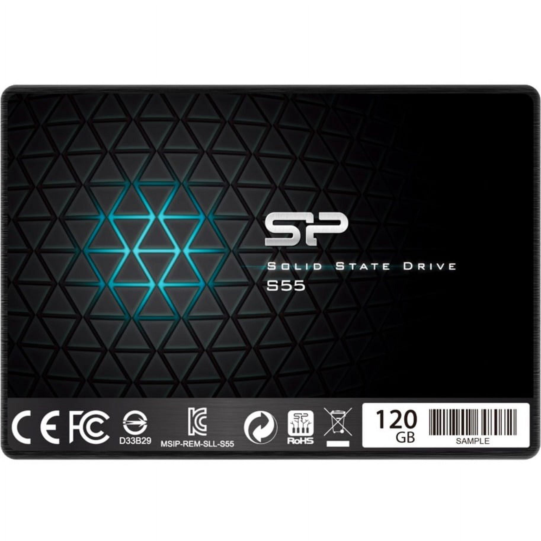 Silicon Power S55 120 GB Solid State Drive, 2.5" Internal, SATA (SATA/600), Black