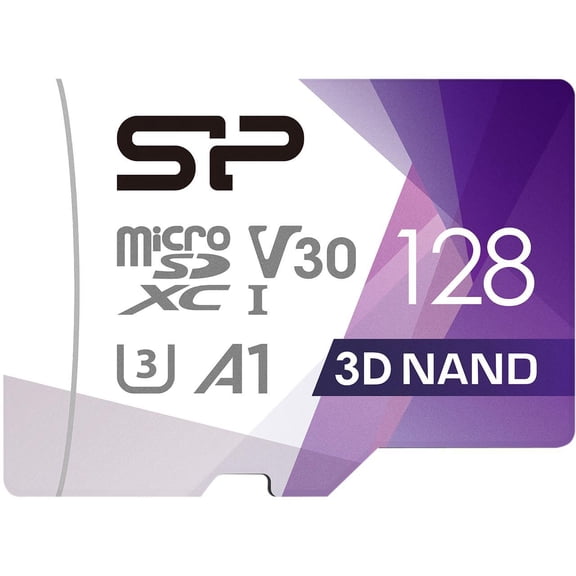 Silicon Power Superior Pro 128GB microSDXC Flash Card with Adapter Model SU128GBSTXDU3V20AD