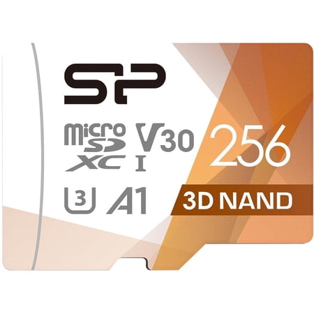 Silicon Power Superior Pro 256GB microSDXC Flash Card with Adapter Model SU256GB