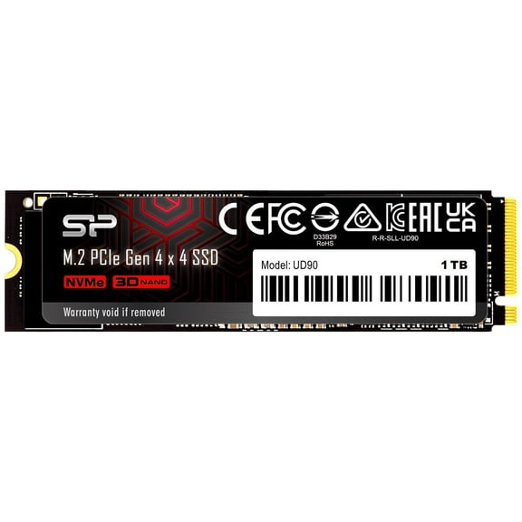 Silicon Power UD90 M.2 2280 1TB PCI-Express 4.0 x4, NVMe 1.4 3D NAND Internal Solid State Drive (SSD) SP01KGBP44UD9005