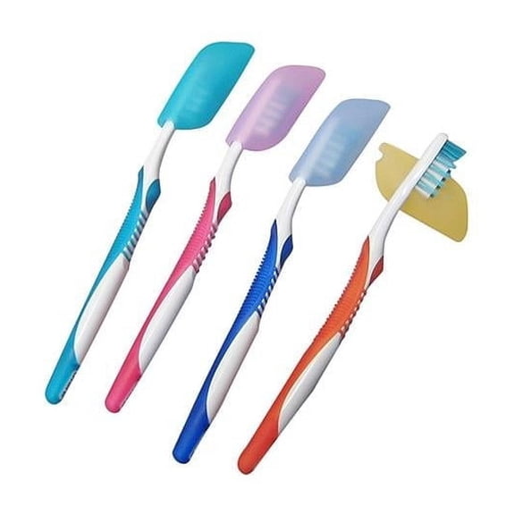 Silicon Toothbrush Covers Silicon, Multicolor - Set of 4