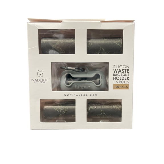 Silicon Waste Bag Bone Holder + 5 Rolls Kit