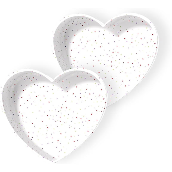 Silicone 10-inch cake pan-heart-shaped baking mold, a set of 2 cake molds for cakes, cheesecake, rainbow cakes (heart-shaped 2 packs)