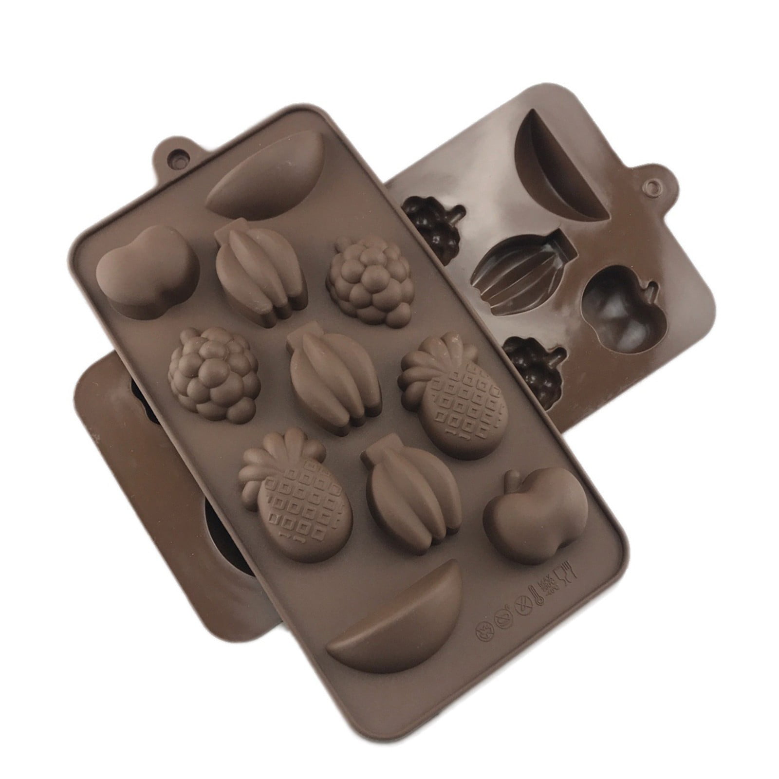 Silicone 11 Fruit Chocolate , Ice Grids Vintage Refrigerator with