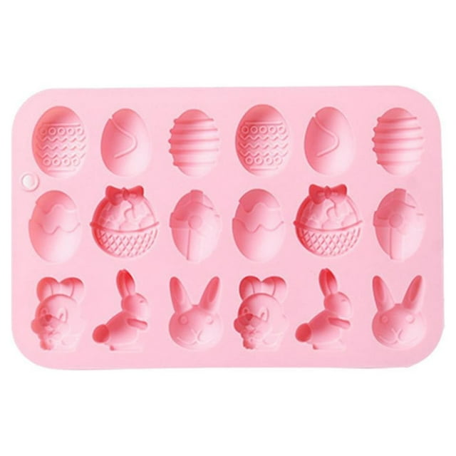 Silicone 18 Easter Egg Rabbit Chocolate Molds Ice Molds Easter Festival