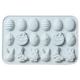 Silicone 18 Easter Egg Rabbit Chocolate Molds Ice Molds Easter Festival