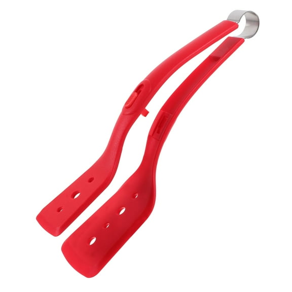 Silicone 2-in-1 Cooking Tongs & Spatula Heat Resistant Food Clamp for Grilling BBQ and Cooking Non-Slip Kitchen Utensils for Steak and Fish