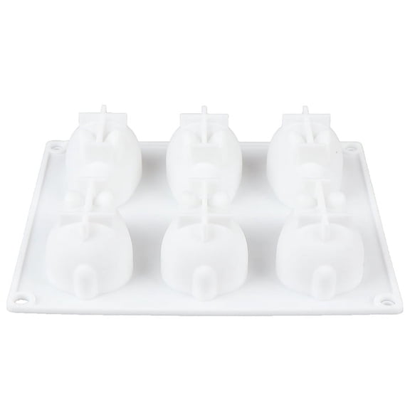 Silicone 3D Bunny Rabbit Mold Cake Decorating Mould for Baking Mousse 6 Forms