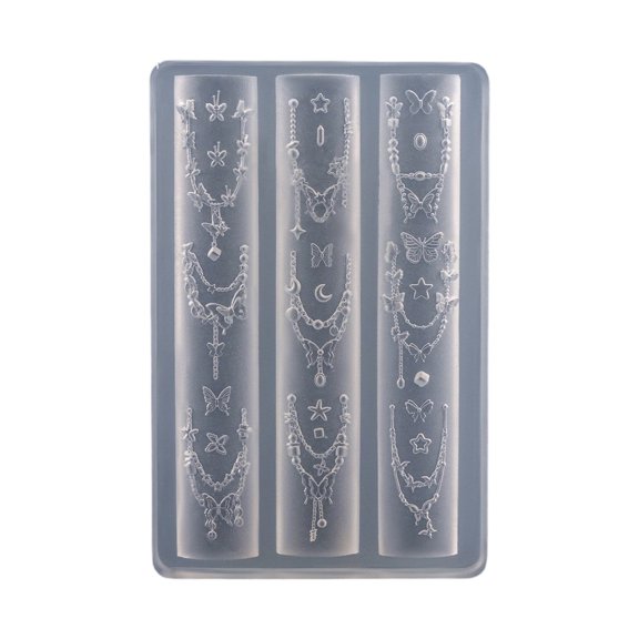Silicone 3D Nails Art Molds Bowknot Theme Nails Art Template Moulds Silicone Texture for Beauticians and Nails Art Learners