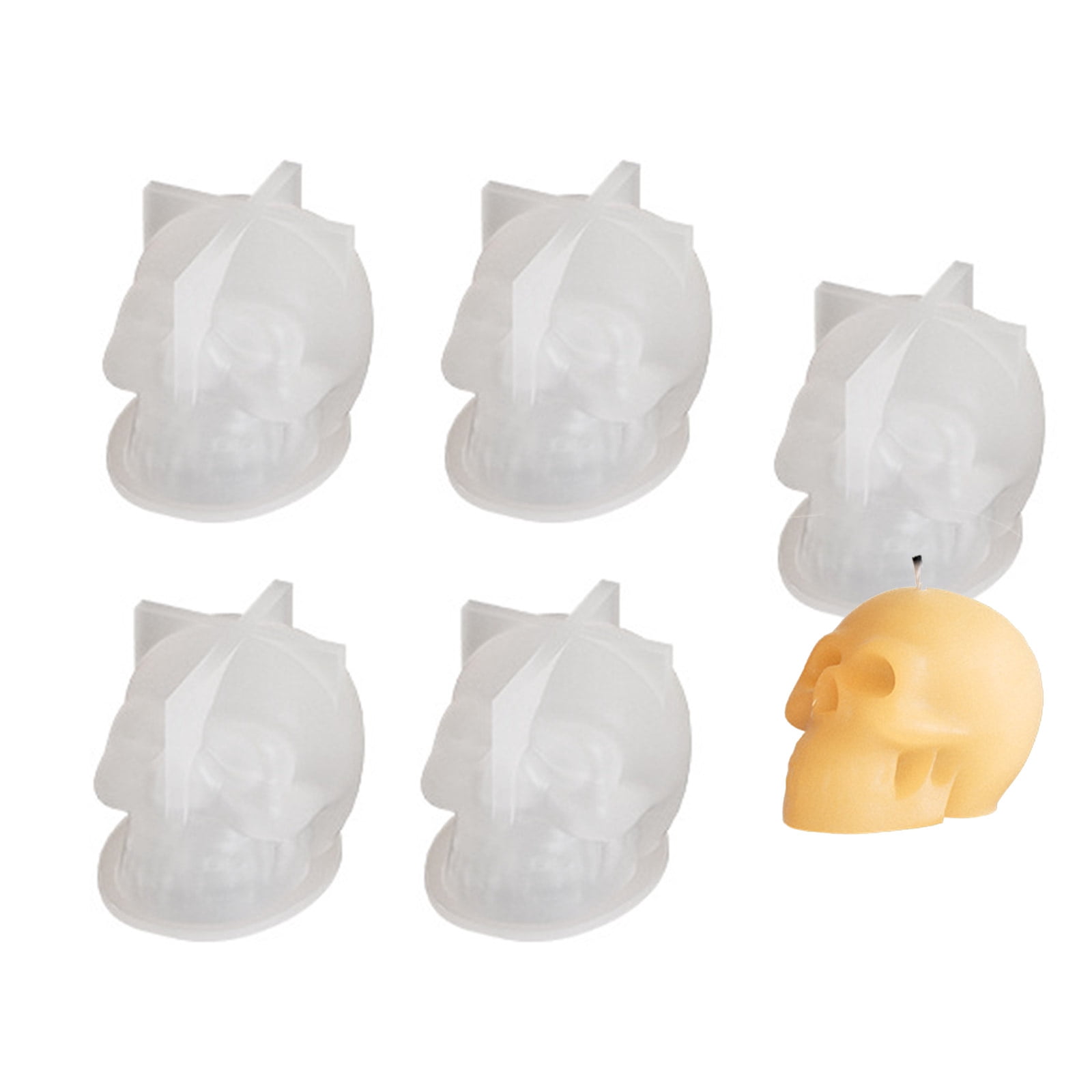 Silicone 3D Skull Shape Molds Halloween Skeleton Skull Epoxy Resin Mold ...