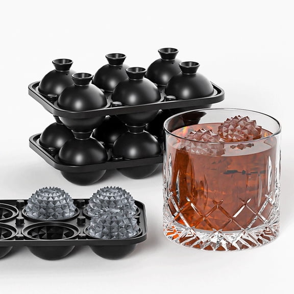 Silicone 6-Hole Diamond Ice Tray Freezer Molds Reusable Flexible Non-Stick Food Grade Ice Cube Maker Kitchen Bar Drink Accessories Frozen Chocolate Jelly Candy Baking Household Use