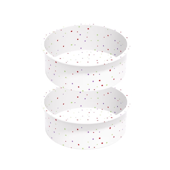 Silicone 6-inch cake pan-heart-shaped baking mold, a set of 2 cake molds for cakes, cheesecake, rainbow cakes (6-inch 2-pack white)