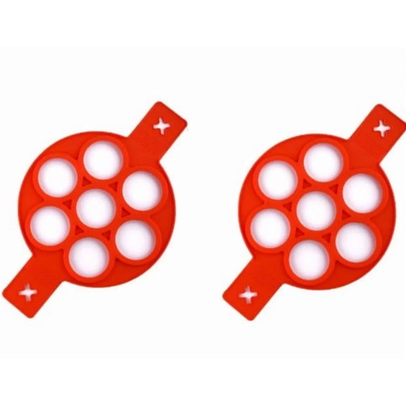 Silicone 7-hole Circular Frying Pan Breakfast Pancake Mold DIY Baking Tool