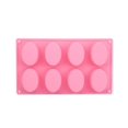 thumbnail image 1 of Silicone 8 Eggs Oval Ice Cube Chocolate Cake Cookie Cupcake Soap Molds Tray Mould, 1 of 2