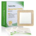 Silicone Adhesive Foam Dressing with Gentle Border 4"x4" 15 Pack