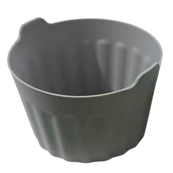 Silicone Air Fryer Baking Cups 3.15 Inch Non Stick Reusable Egg Molds Heat Resistant Ramekins for Microwave Steaming Cake Dessert Gray