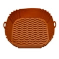 thumbnail image 1 of Silicone Air Fryer Baking Pan, Square Non-Stick Tray with Heat-Resistant & Multi-Color (450°F, 22x23x7cm), 1 of 9