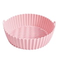 thumbnail image 1 of Silicone Air Fryer Liner 7.5inch Reusable Air Fryer Silicone Basket Heat Resistant Easy Cleaning Air fryers Silicone Pot Round for 3 to 5 Qt for Air fryer Oven Accessories (1pcs Pink), 1 of 5
