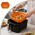 thumbnail image 1 of Silicone Air Fryer Liner Reusable– 8 Inch Square Silicone Liner for Air Fryer Basket, Non-Stick Heat Resistant Silicone Air Fryer Pot Basket for Oven & Microwave, 1 of 5