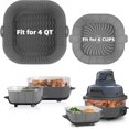 thumbnail image 2 of Silicone Heat-Resistant Mat For Ninja Crispi Glass Air Fryer, Reusable Anti-Slip Potholders Airfryer Heat Resistant Pads Professional Trivet... 2 of 14
