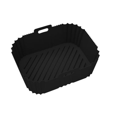 Silicone Air Fryer Liners Square - Reusable Silicone Basket - Easy to Clean Air Fryers Pot for 5.8 to 8 Qt Air Fryer Baking Tray Oven Accessories, 8.3 Inch Large