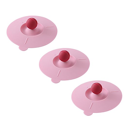 Silicone Airtight Seal Cup Lids Drink Covers with Spoon Holder,3 Pcs Colored Universal Cup Lids,Reusable Mug Cover,Food Grade Dust-proof Airtight Seal Lids for Mugs Tea Cups Coffee Cup