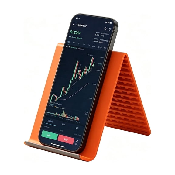 Silicone Aluminum Foldable Phone Stand, Ultra Portable Rollable Phone Holder for Travel Airplane, Adjustable Angle Desk Mount for Bed Kitchen Treadmill, Fits All Smartphones Tablets