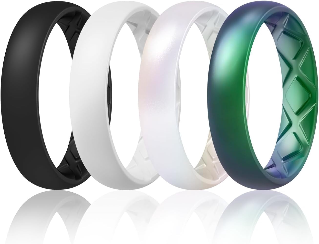 Silicone Anniversary Ring Women, Breathable Design Womens Silicone ...