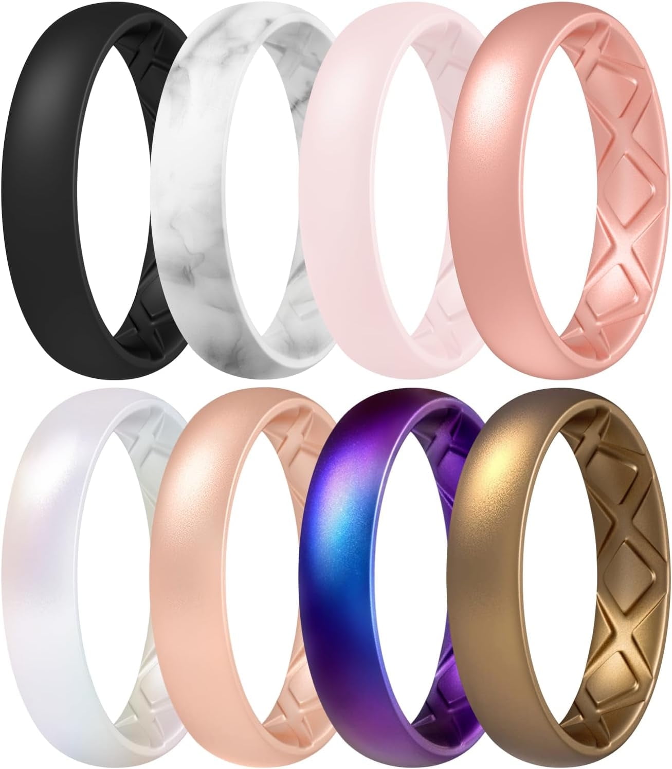Silicone Anniversary Ring Women, Breathable Design Womens Silicone ...