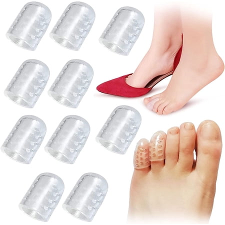 Silicone Anti-Friction Toe Protector,Clear Silicone Anti-Friction Toe Protector,Silicone Anti Friction Toe Protectors,Silicone Toe Caps Anti-Friction Breathable Toe Protector Covers (10Pcs)